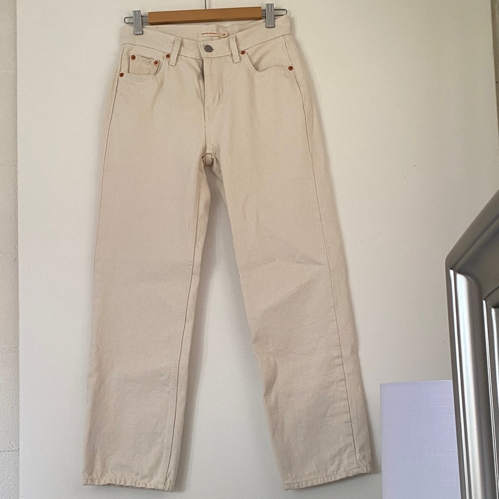 Levi's Straight Fit Cream Jeans: Low Pro Straight